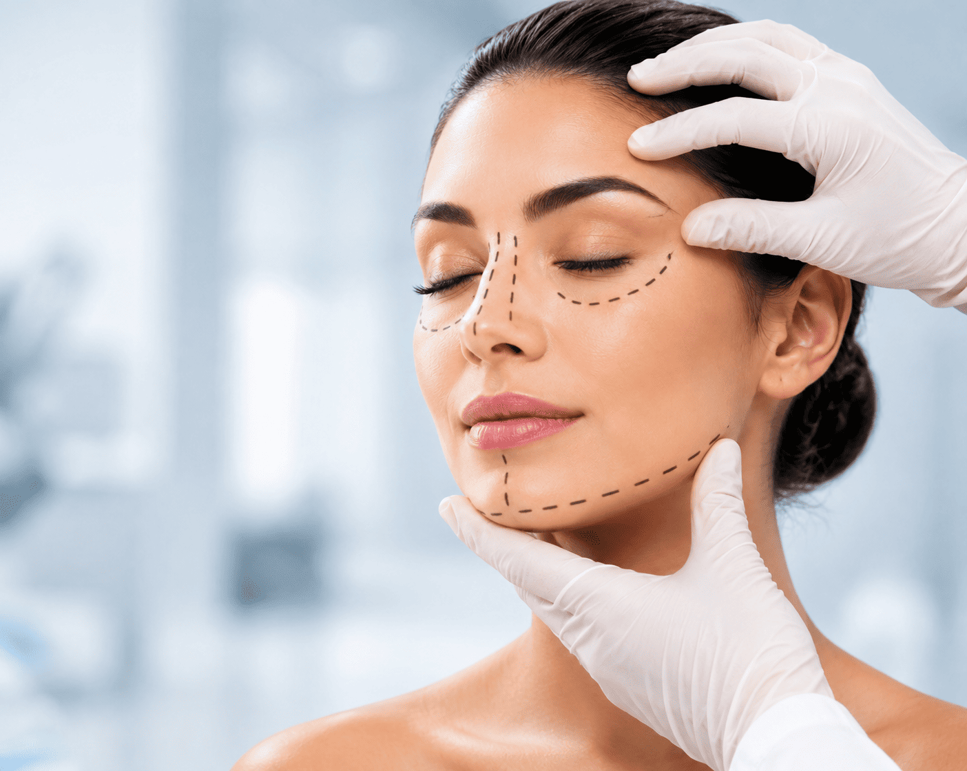 Facial Plastic Surgery — surgical marking consultation